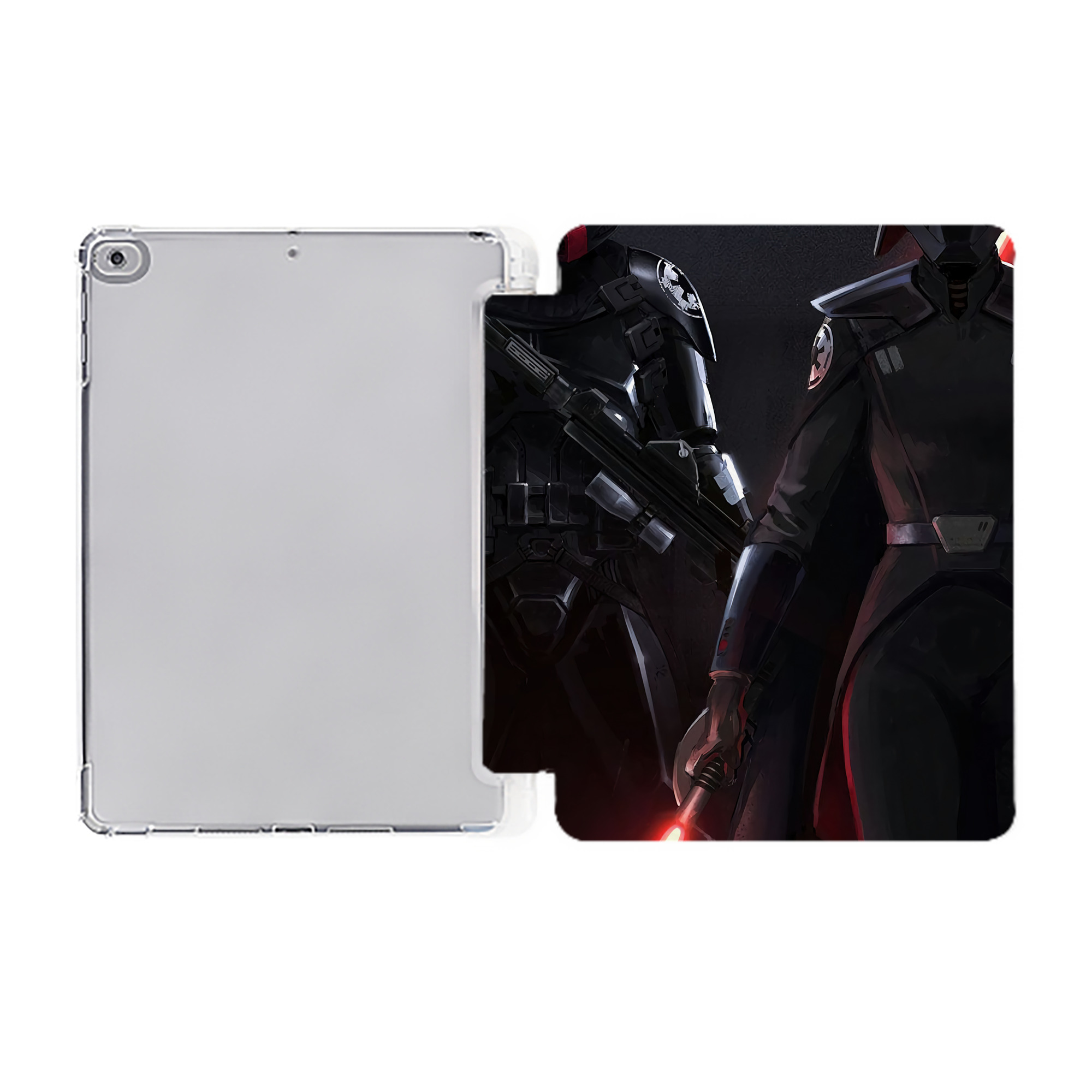 （画像用） スター・ウォーズ Star Wars IPad ケース ペン収納付き 三つ折りスタンド PUレザー×シリコン 対応機種9.5/10.5/10.9インチ